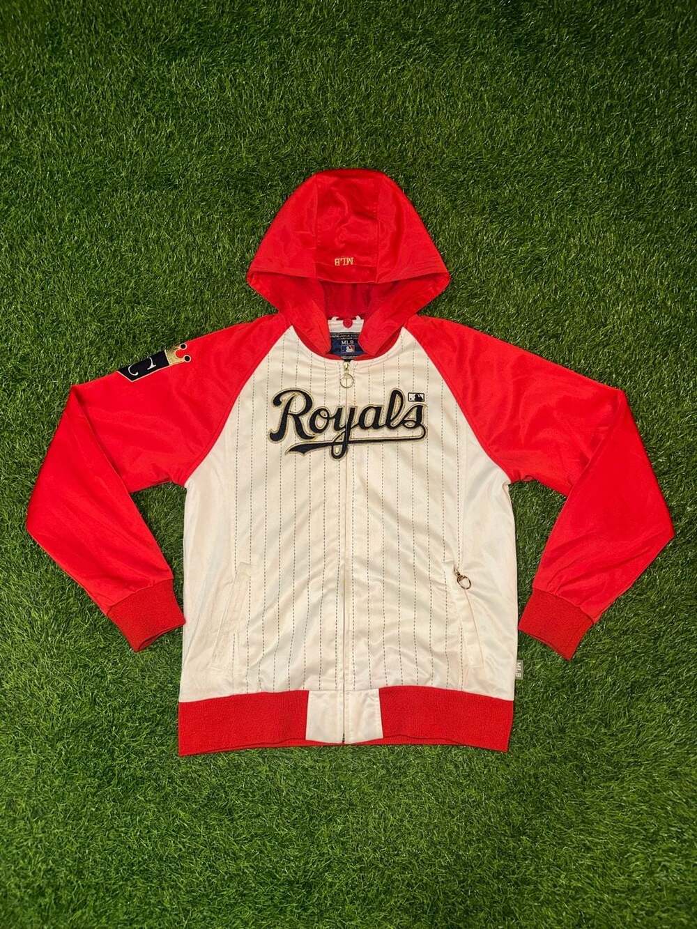 MLB Kansas City Royals Full Zip Hooded Jacket Size YOUTH L